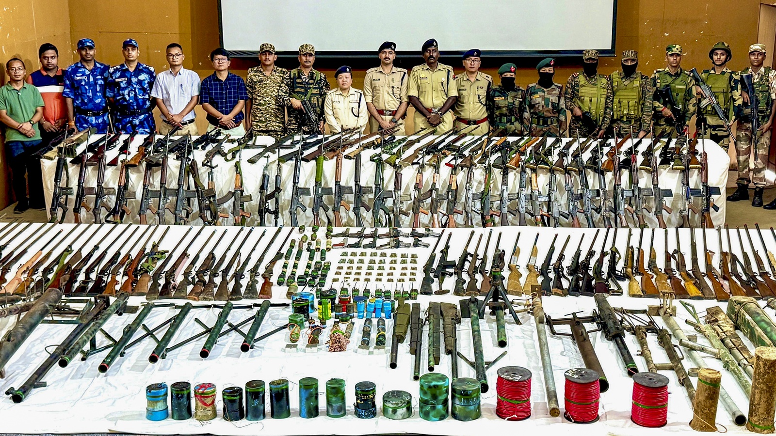 203 weapons, explosives recovered in Manipur Hills. Bharat News