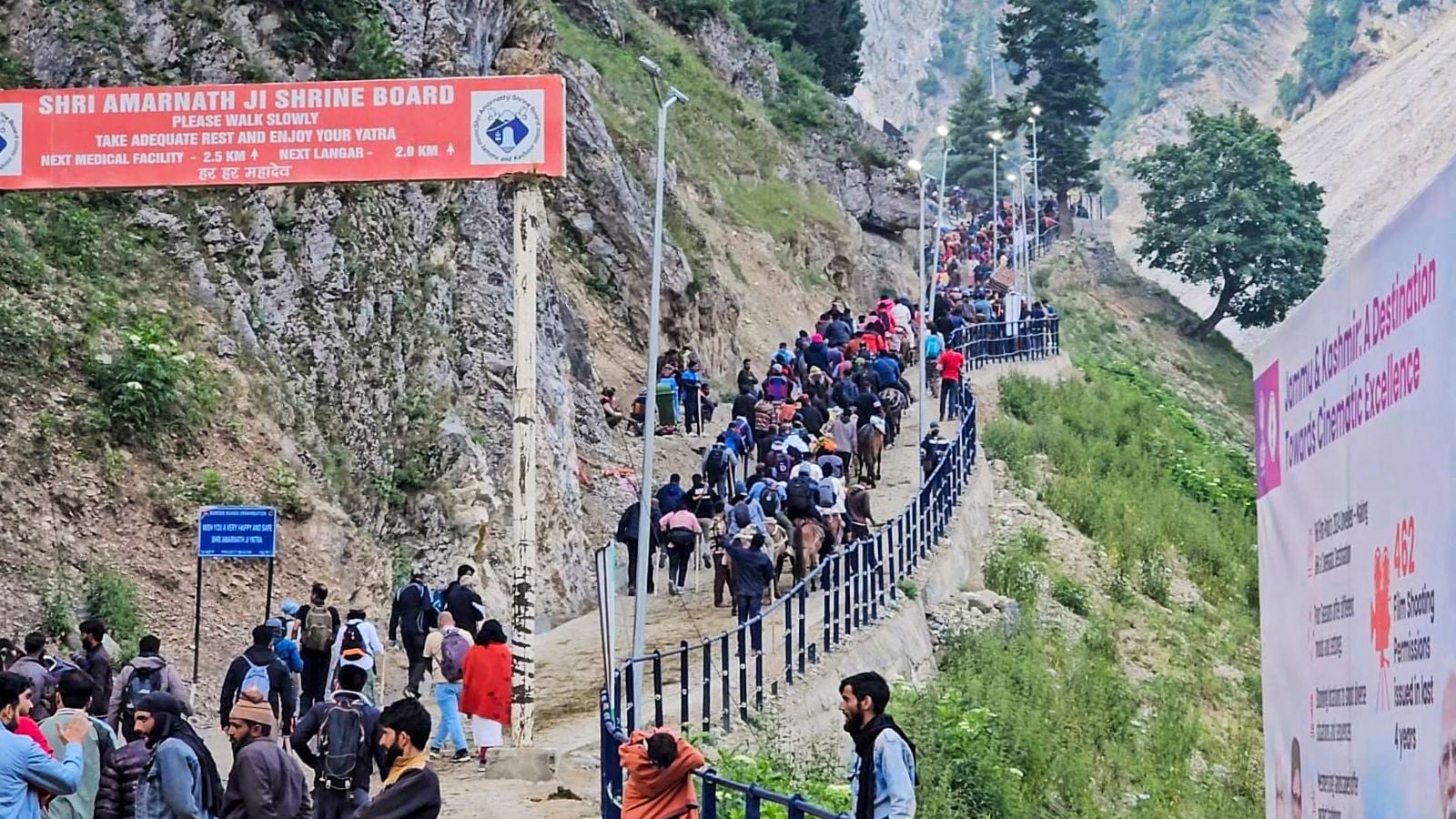 Jammu and Kashmir: 36 Amarnath pilgrims suffered minor injuries hit by 5 buses in Ramban