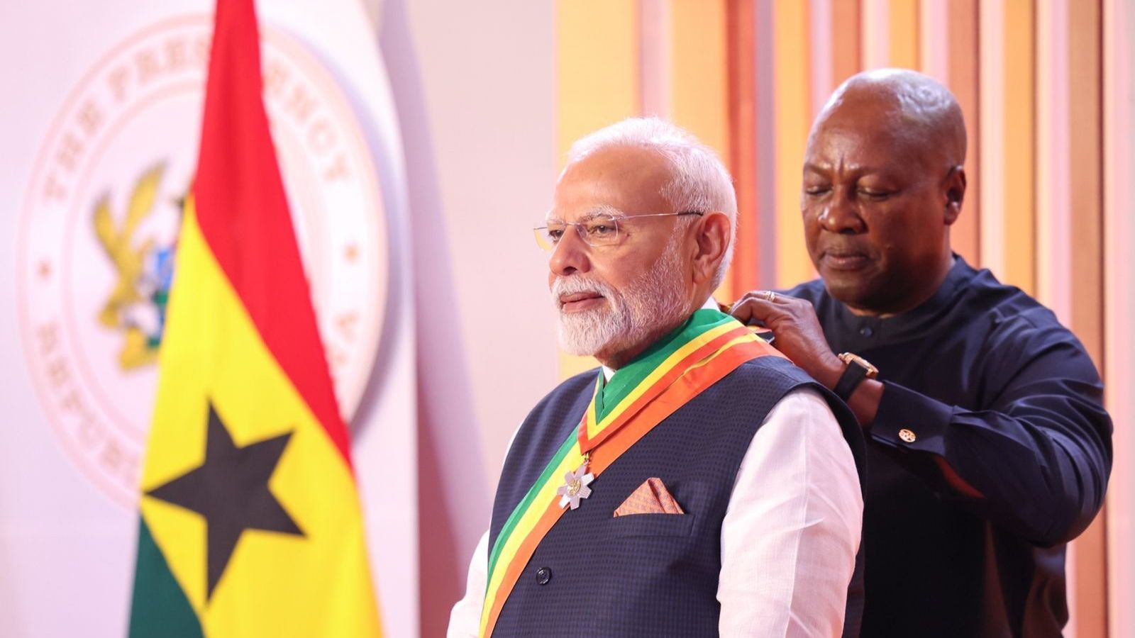 PM Modi provided the national honor of Ghana. Bharat News